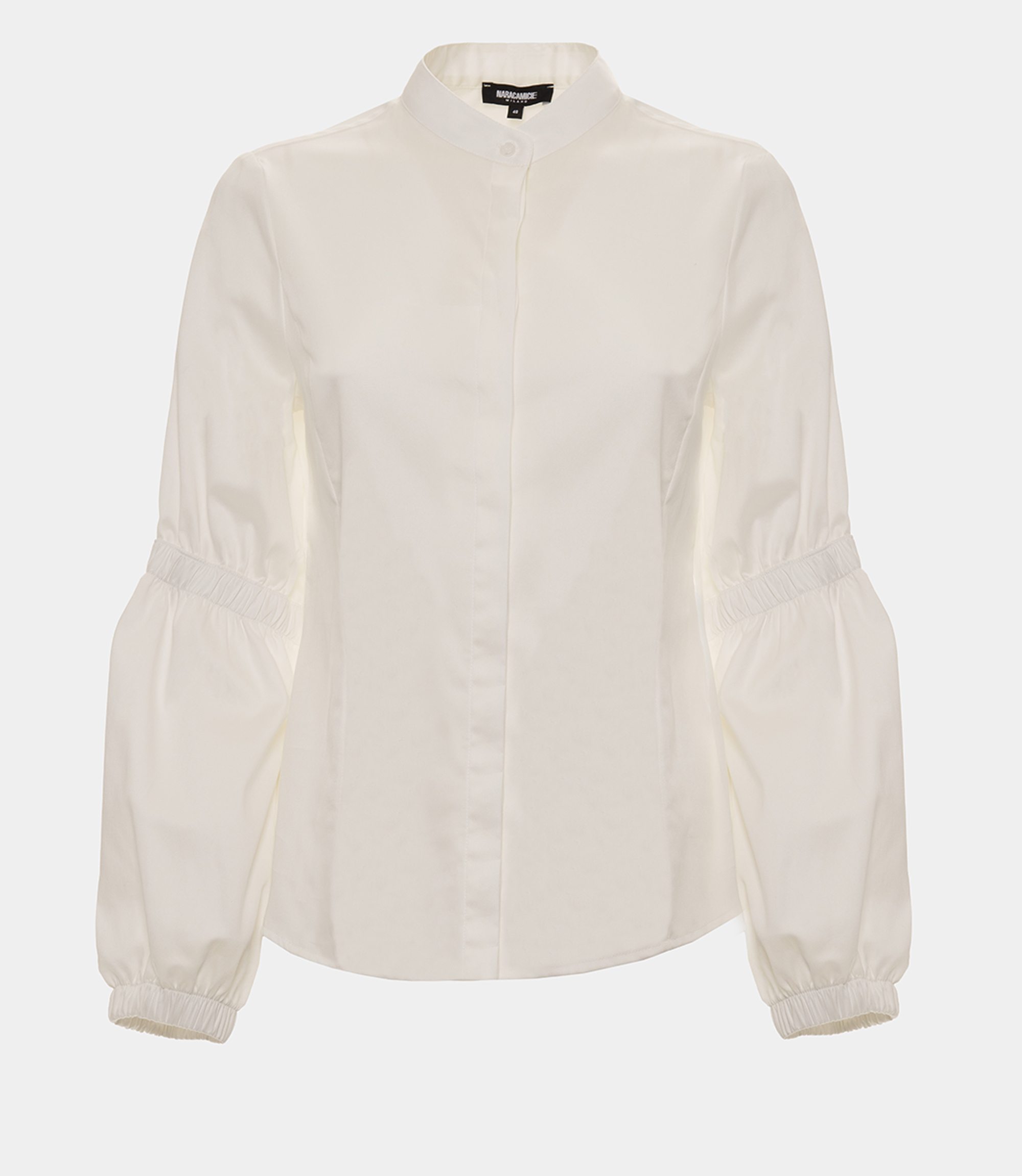 Korean collar shirt - White - Nara Milano