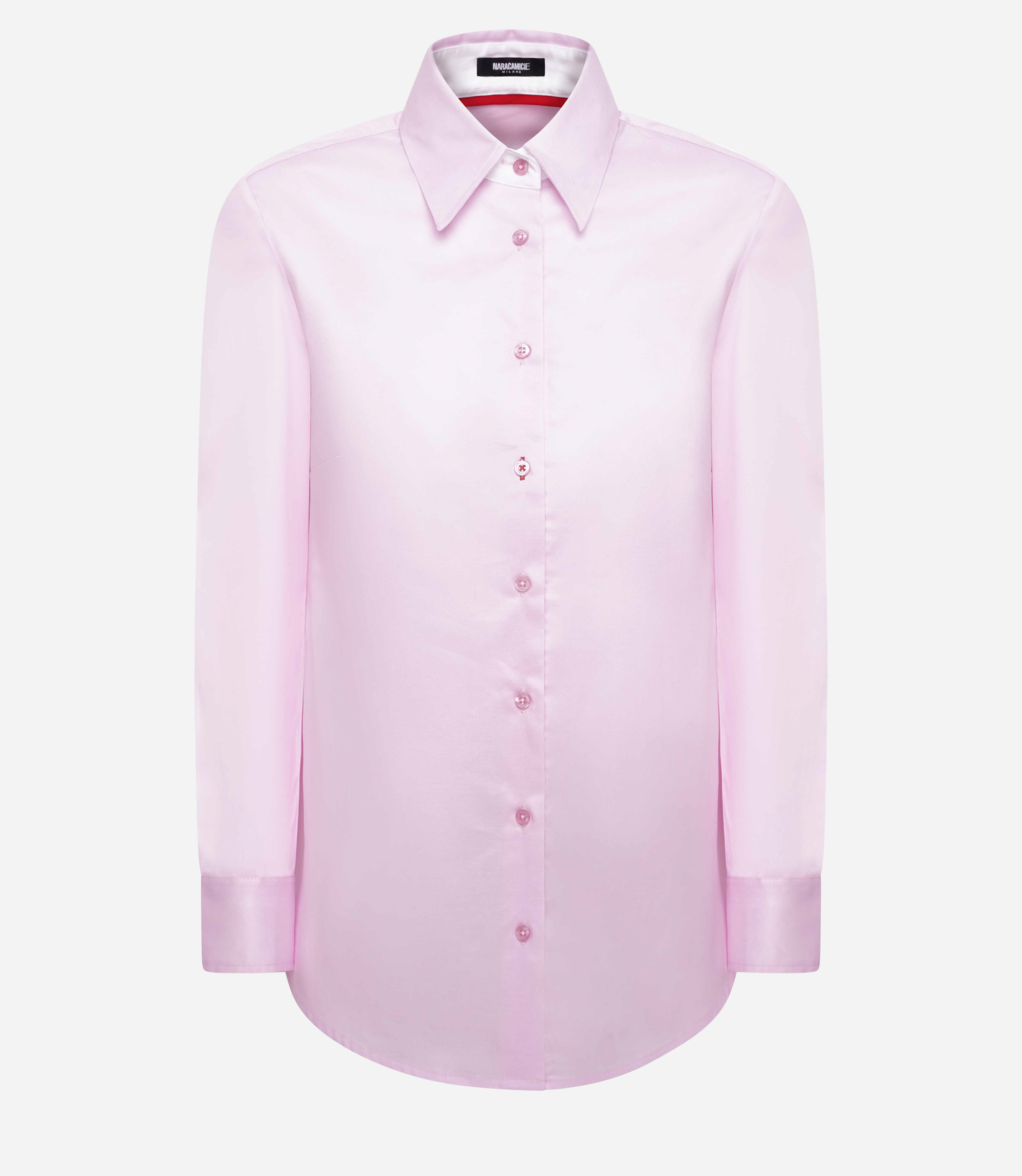 Shirt with contrasting details - Pink - Nara Milano