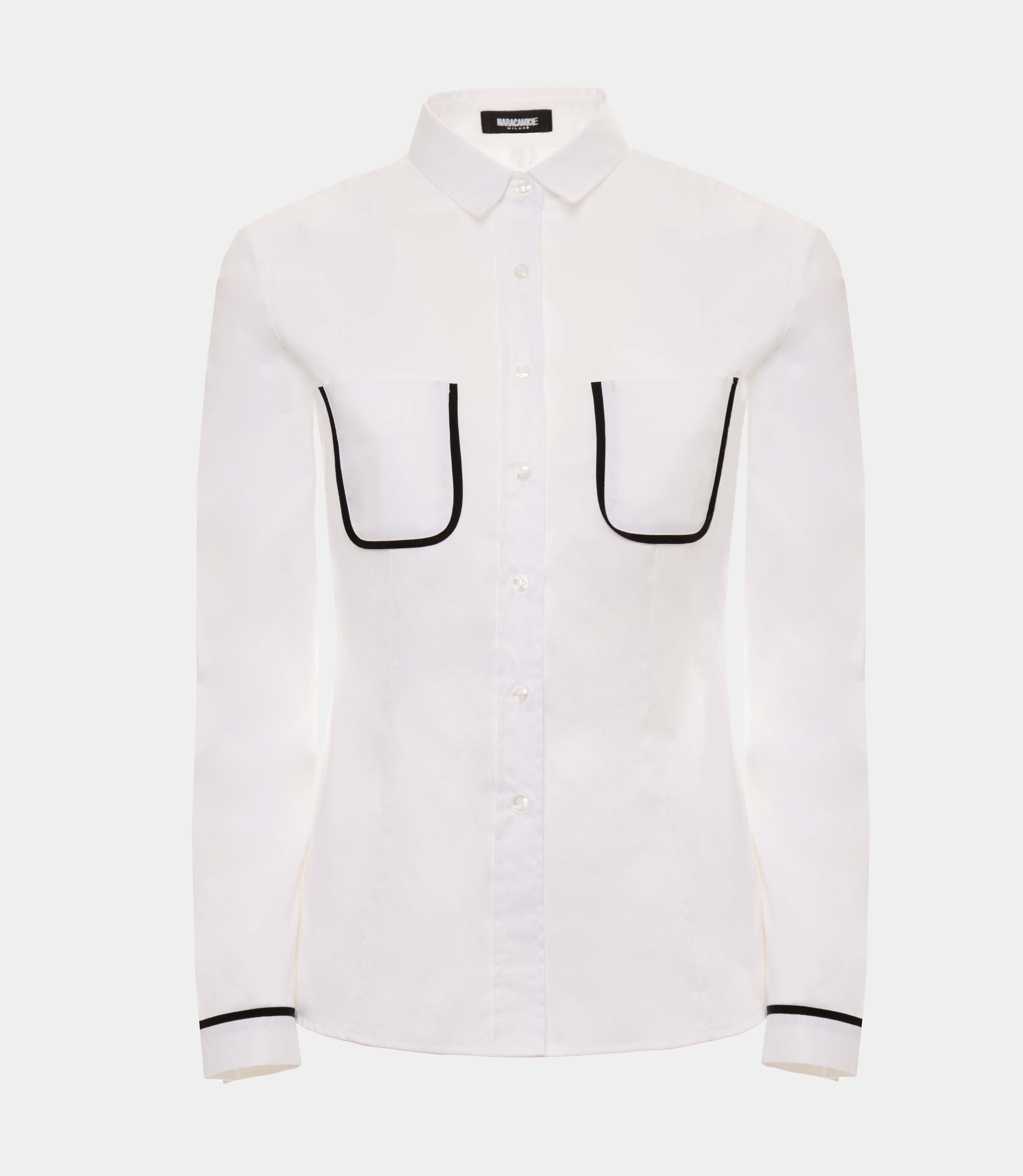 Shirt with pockets - White - Nara Milano