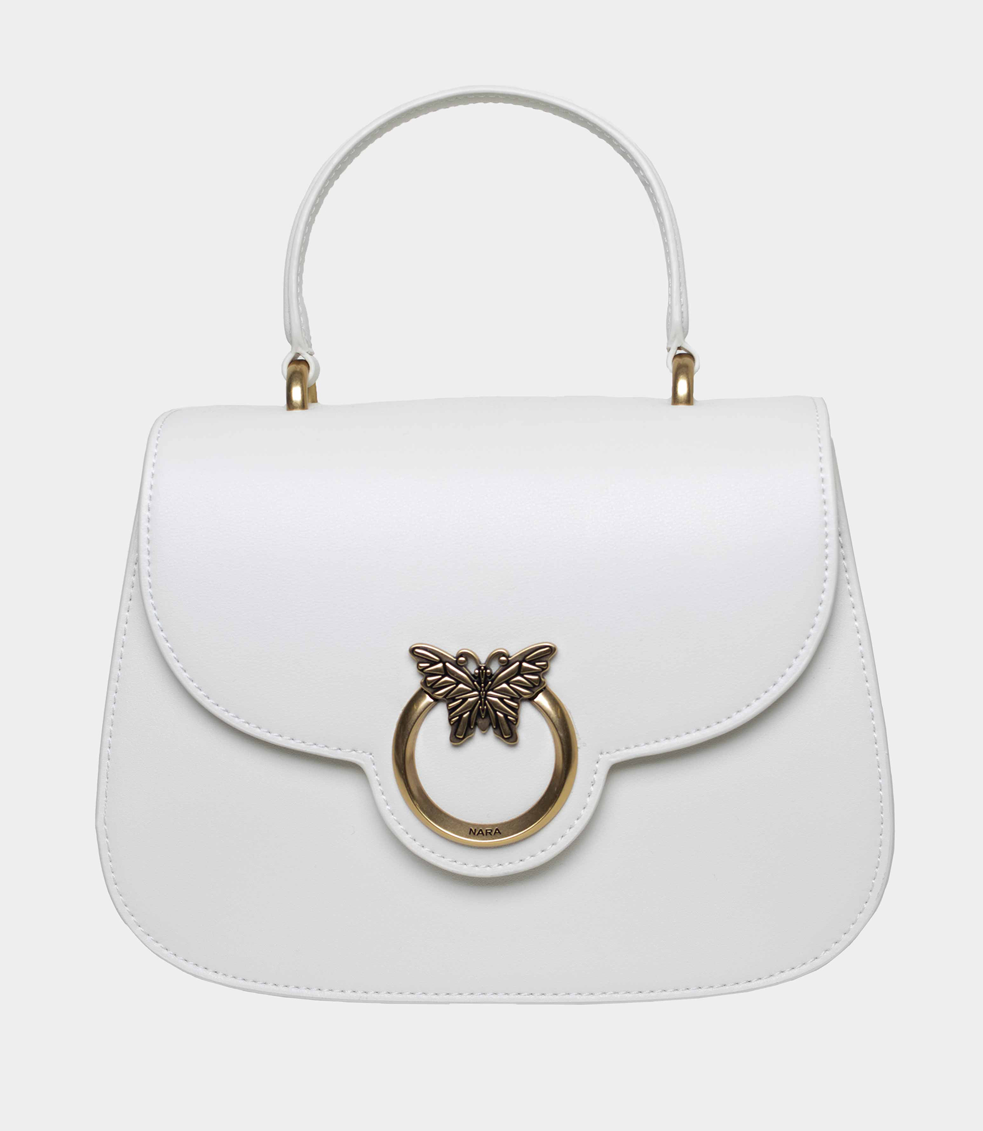 White handbag made of leather - ACCESSORIES - NaraMilano