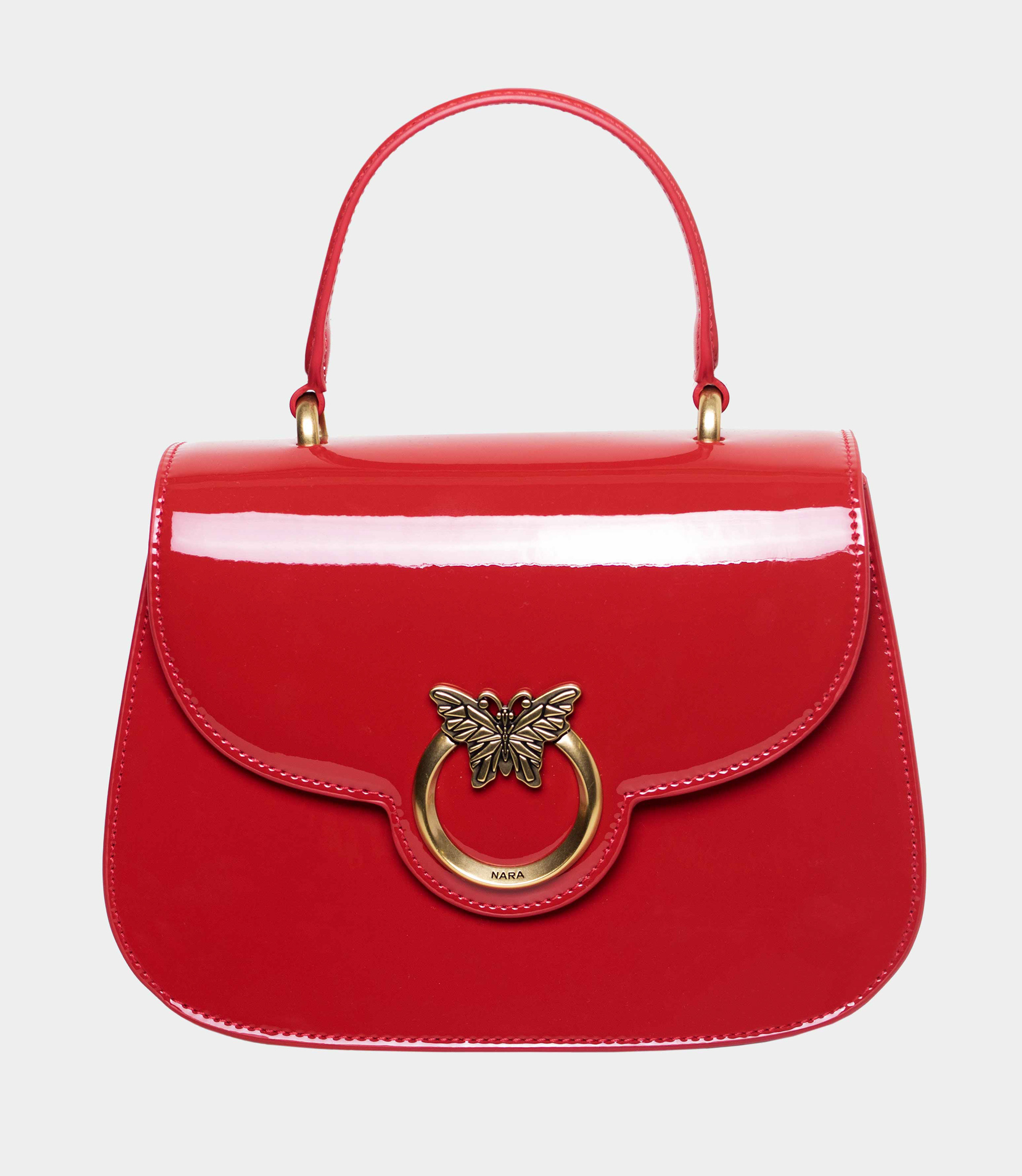 Red handbag made of patent leather - ACCESSORIES - NaraMilano