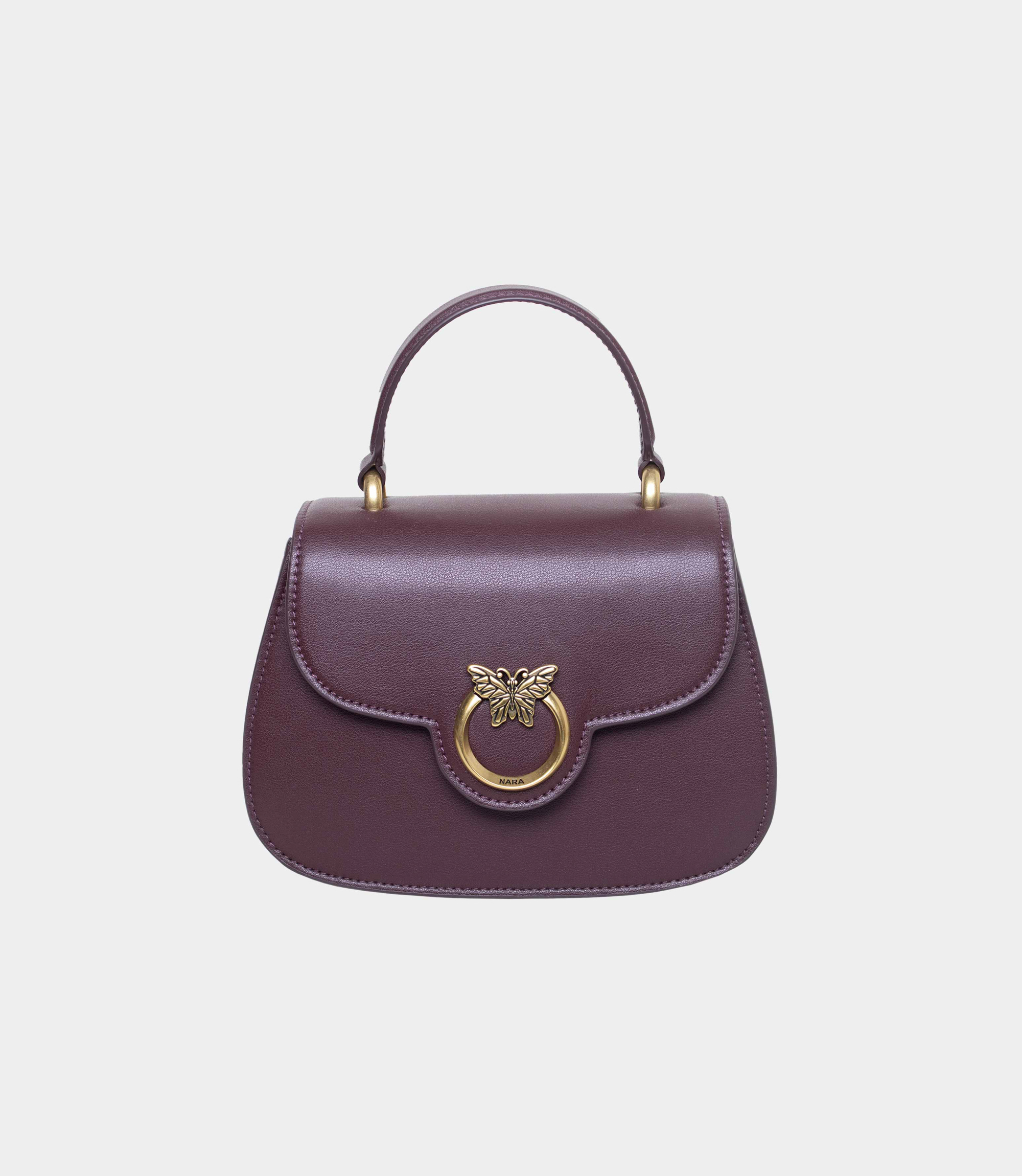 Brown mini handbag made of leather. - Brown - NaraMilano