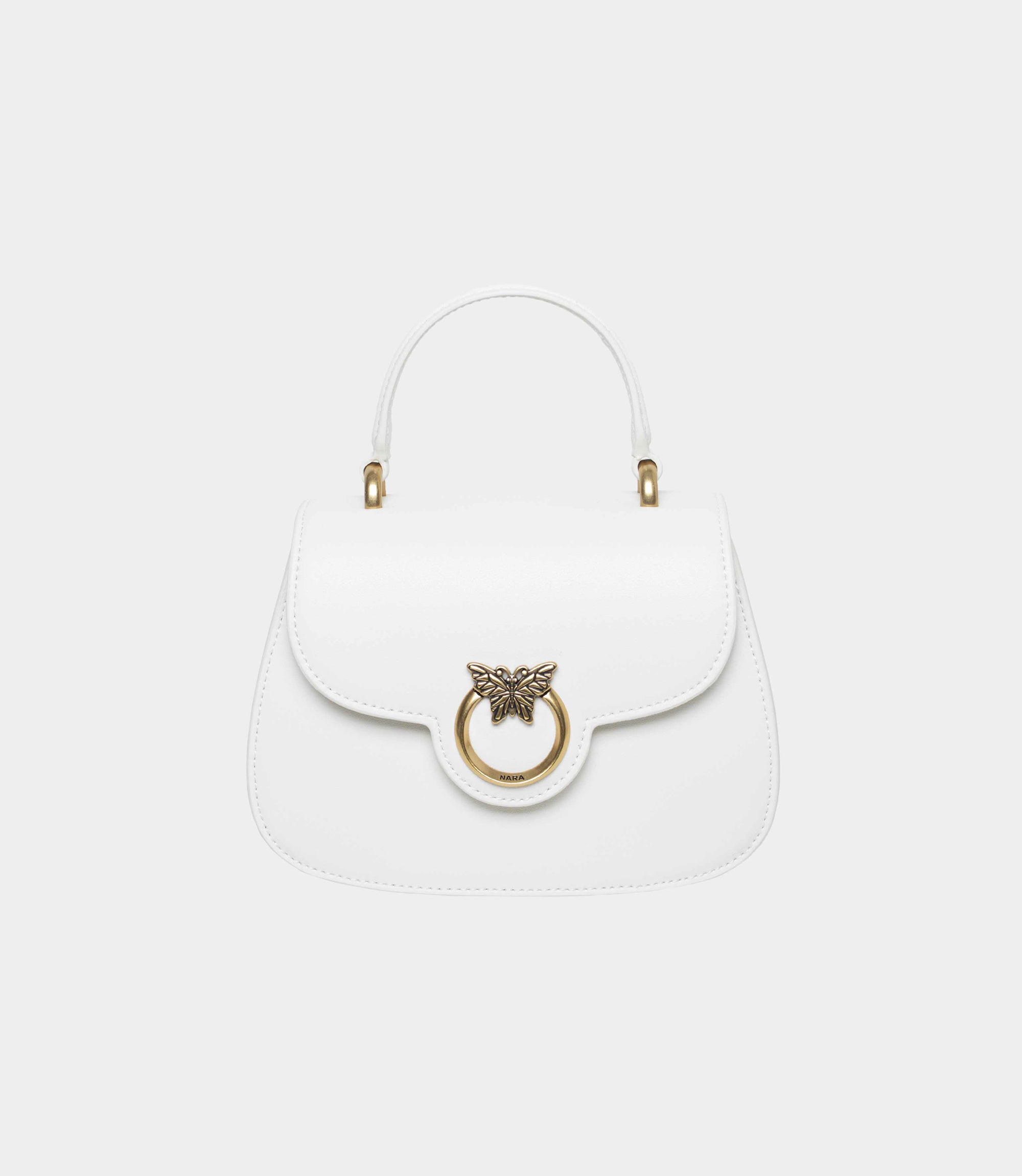White mini handbag made of leather. - White - NaraMilano