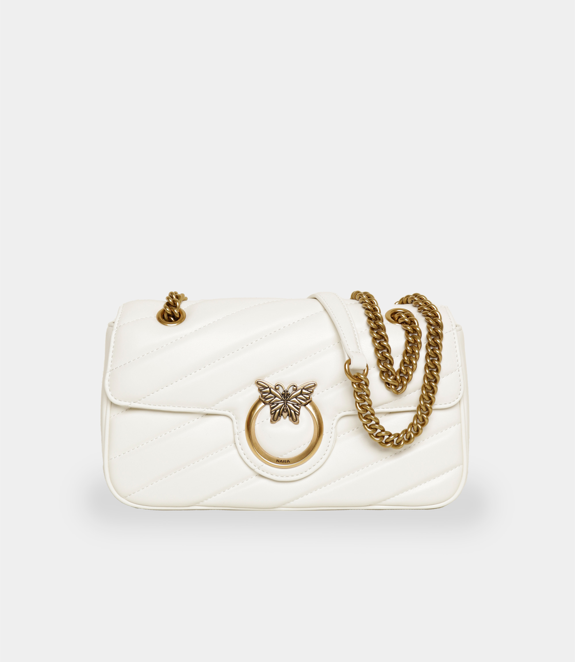 White handbag with quilted pattern - White - NaraMilano