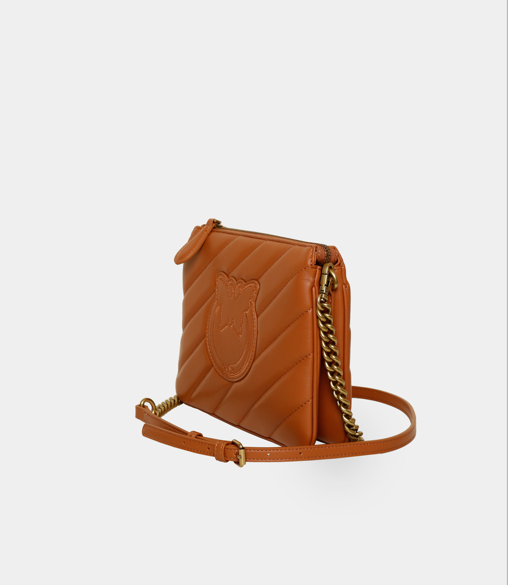 Cuoio crossbody bag with quilted pattern - Brown - NaraMilano