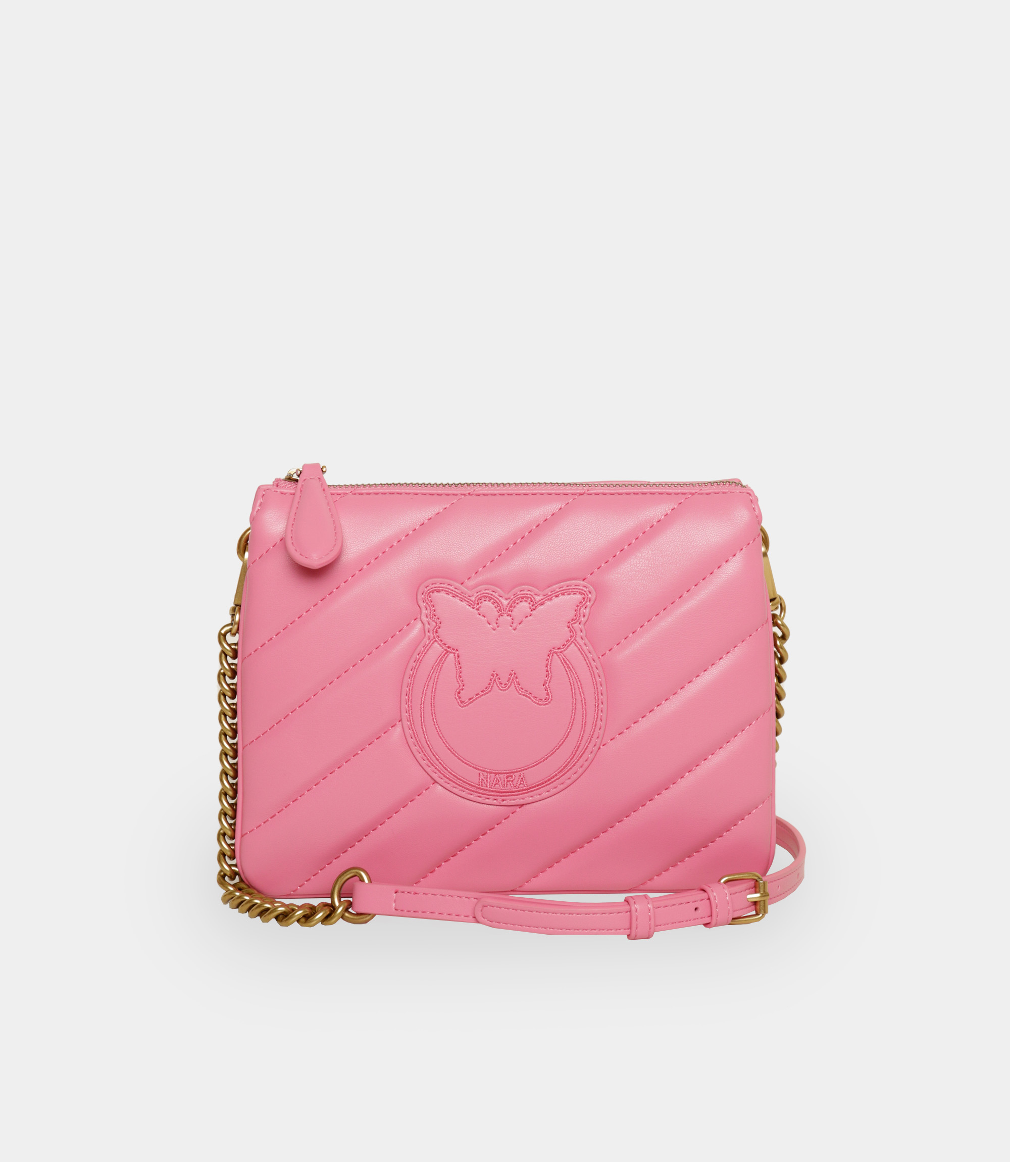 Pink crossbody bag with quilted pattern - Pink - NaraMilano