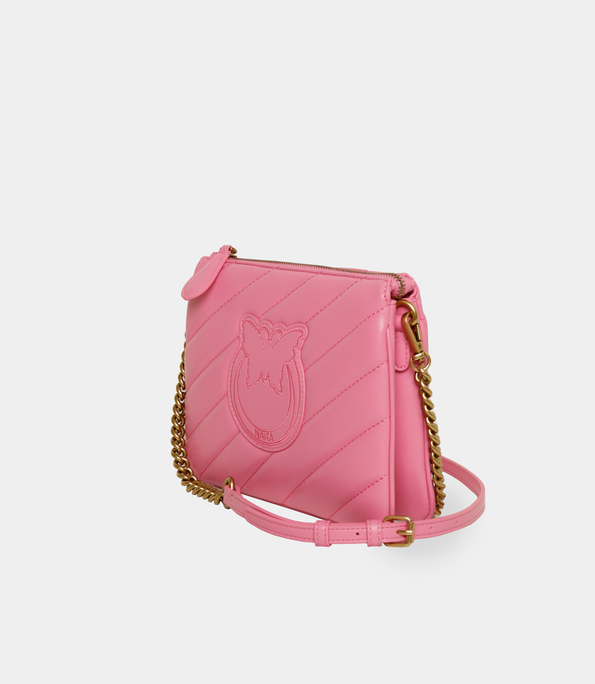 Pink crossbody bag with quilted pattern - Pink - NaraMilano