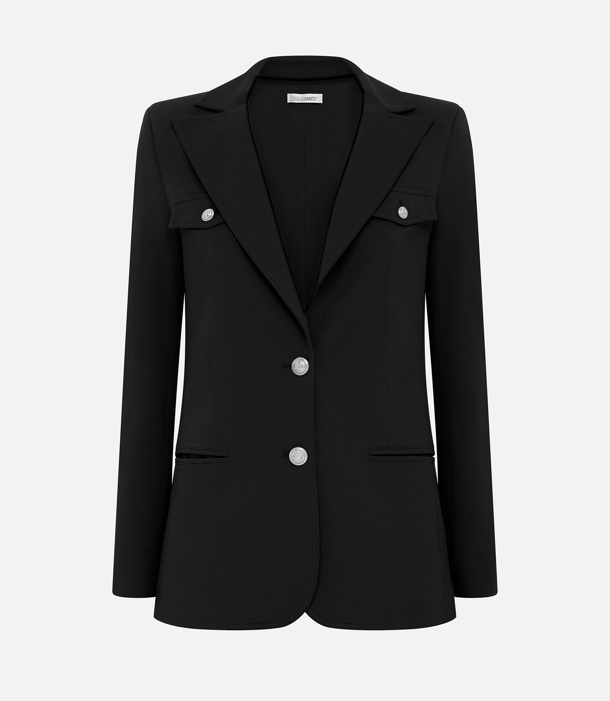 Single-breasted jacket - Black - Nara Milano