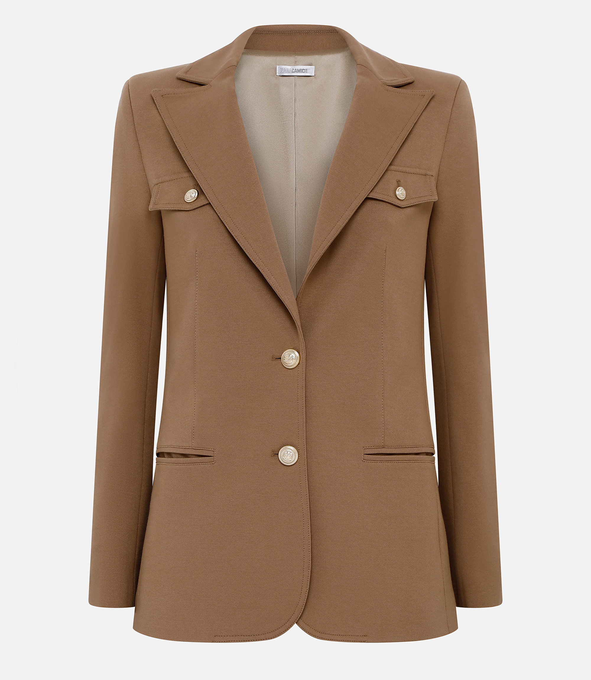Single-breasted jacket - Brown - Nara Milano