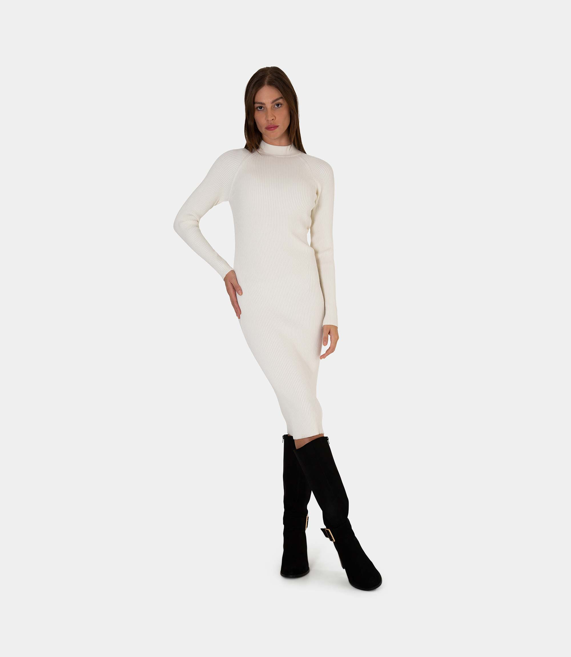 Knit dress - White - NaraMilano