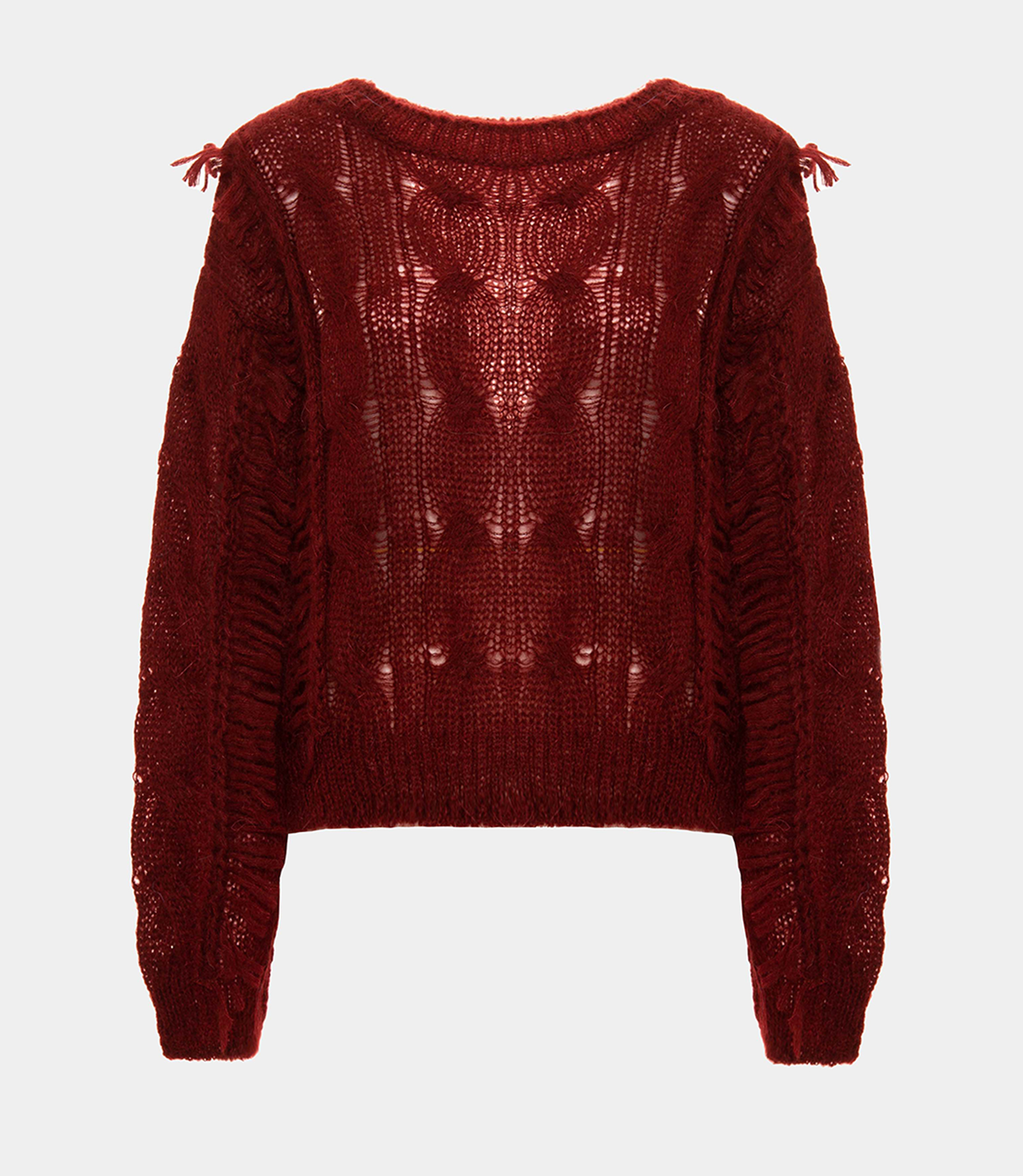 Fringe sweater - Brown - NaraMilano