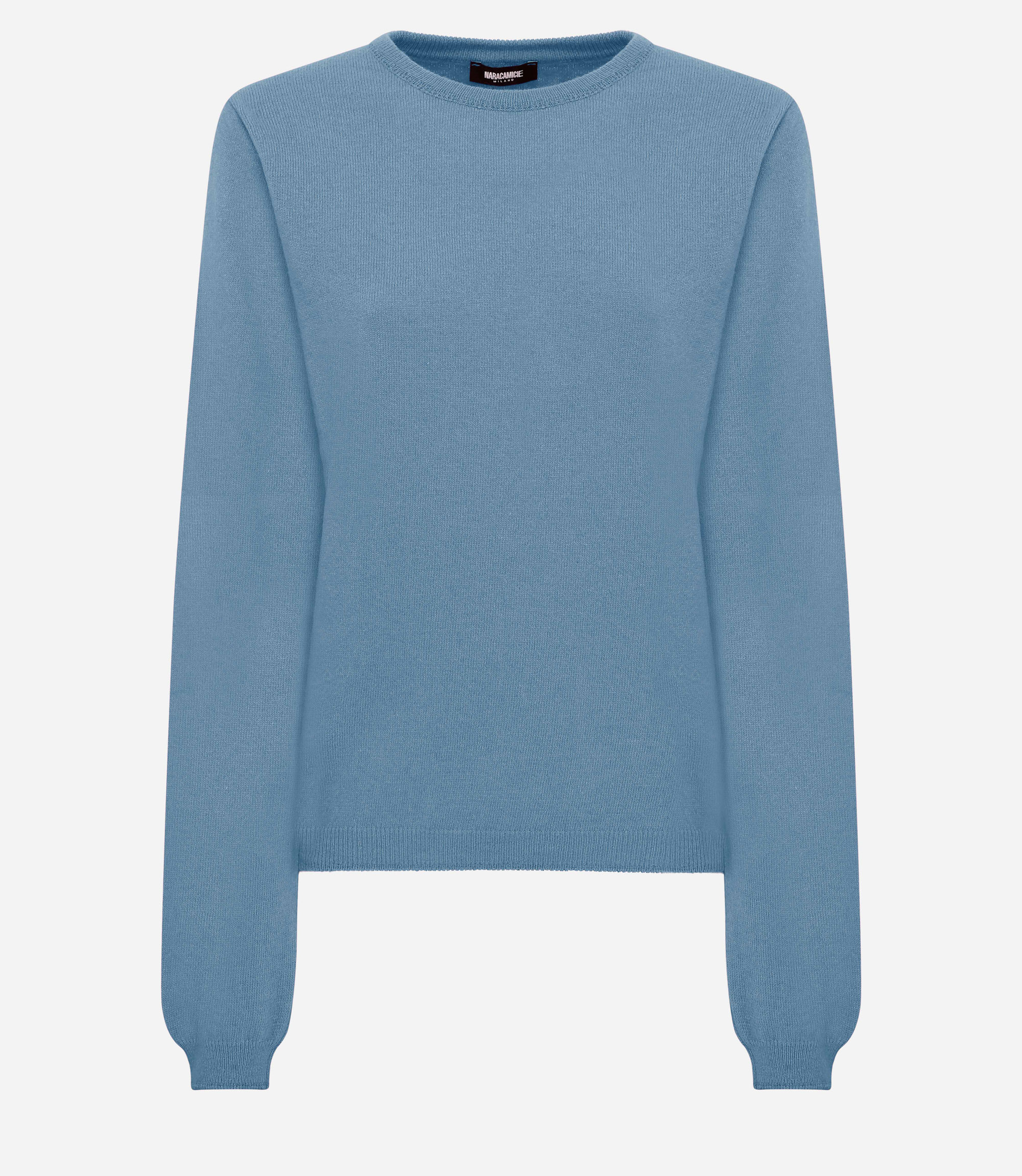 Roundneck sweater - Azure - Nara Milano