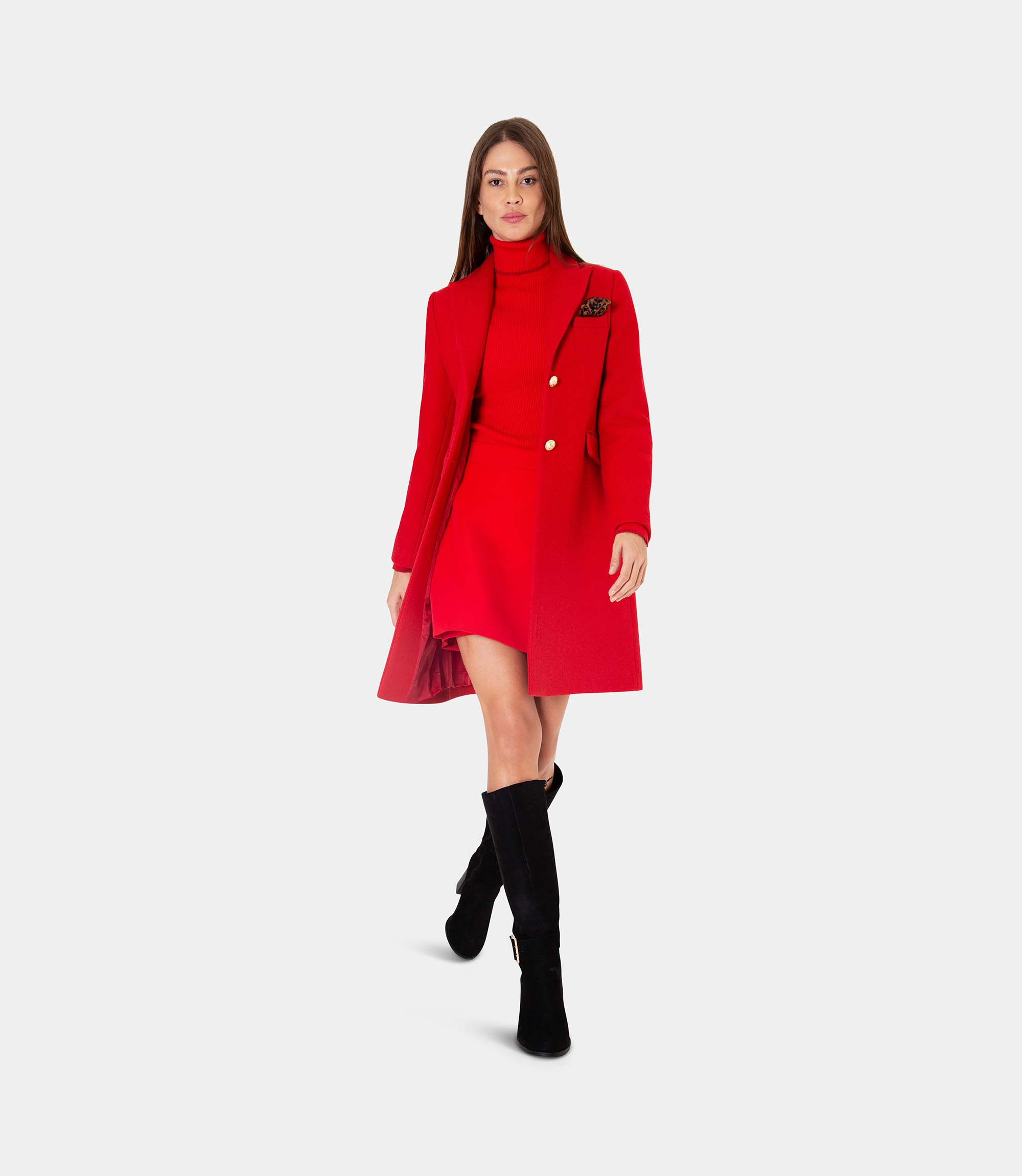 Slim coat - Red - Nara Milano