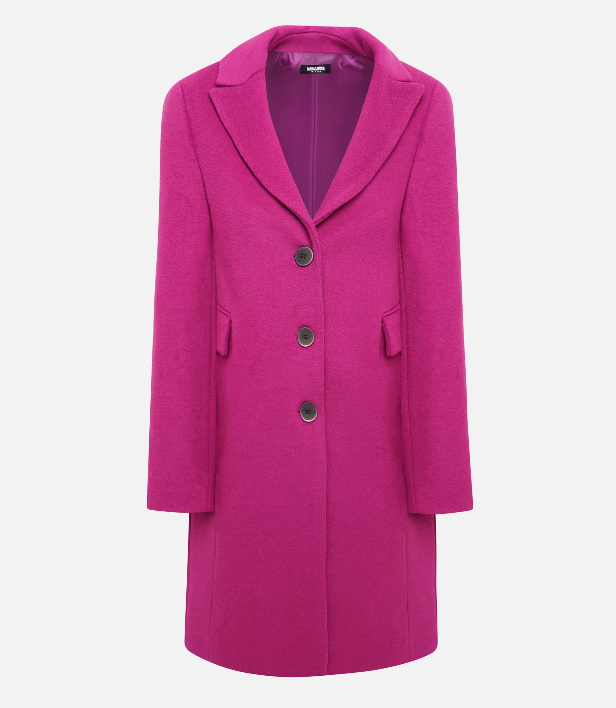 Three-button coat - Violet - NaraMilano