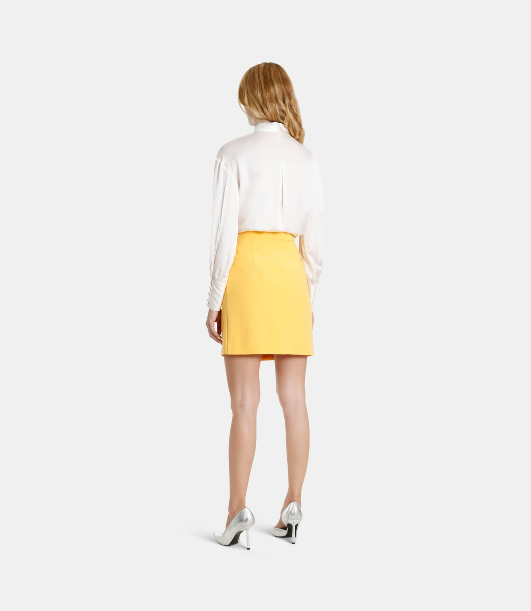 Skirt with chain - YELLOW - NaraMilano