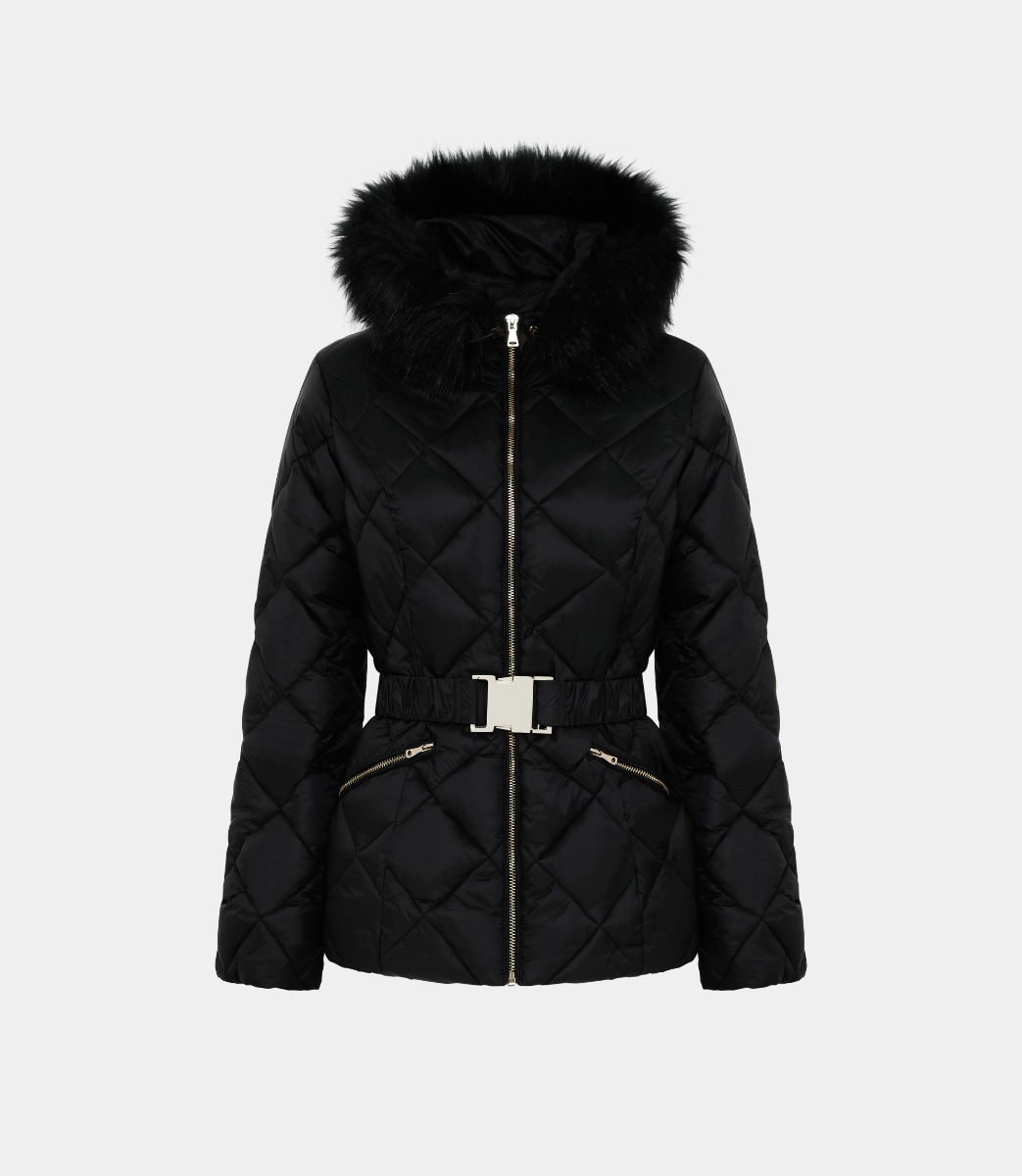 Short padded jacket - BLACK - NaraMilano