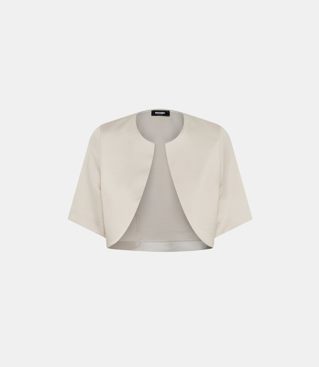 Cropped jacket - WHITE - NaraMilano