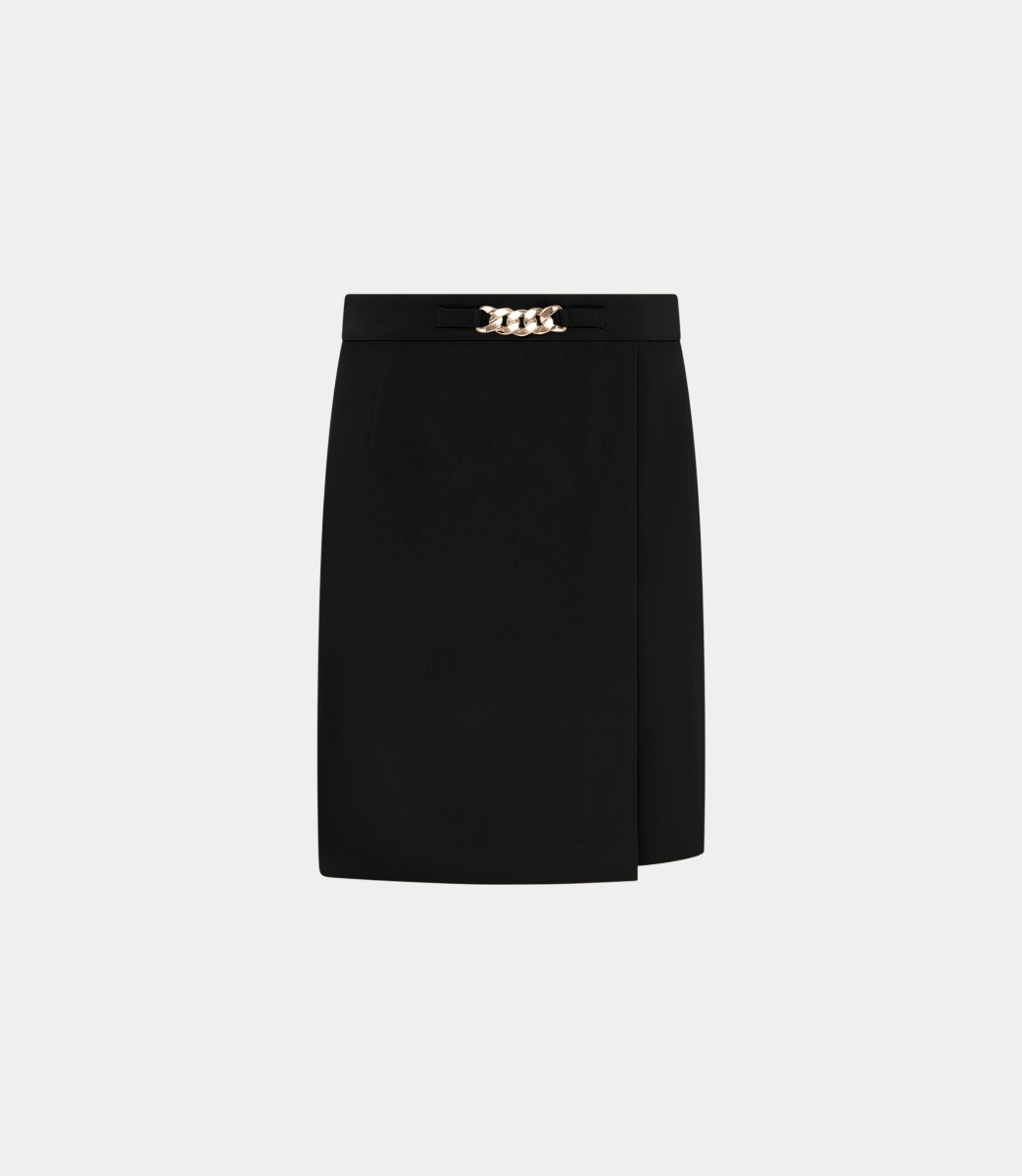 Skirt with chain - BLACK - NaraMilano